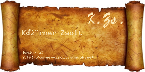 Körner Zsolt névjegykártya