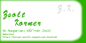 zsolt korner business card